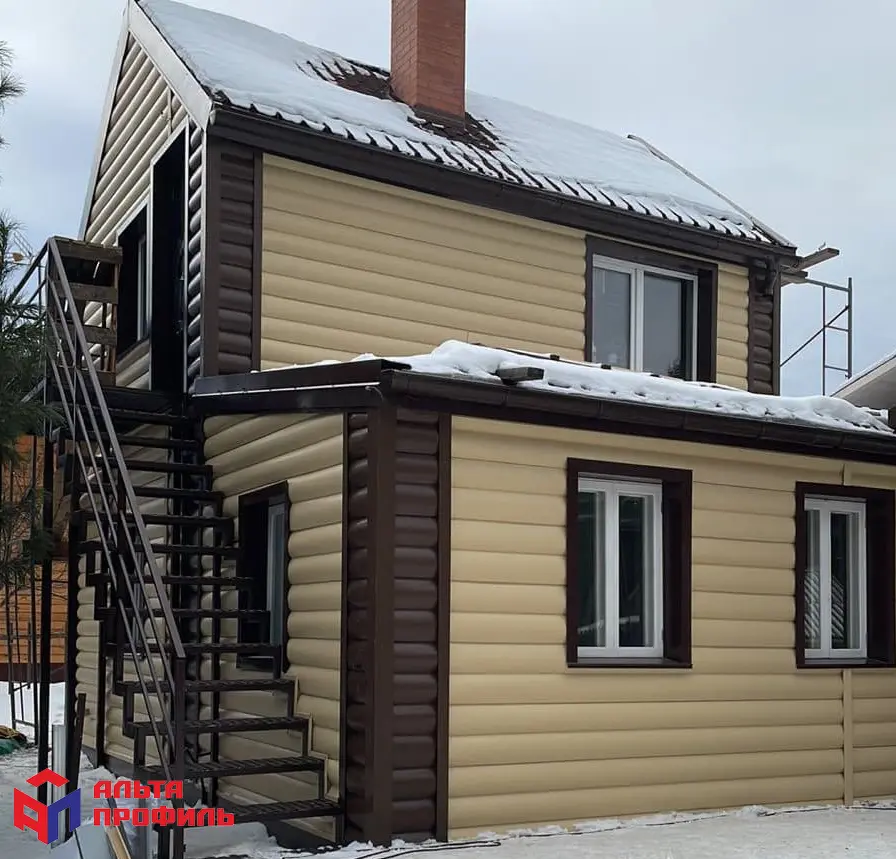 БЛОКХАУС Виниловый сайдинг | Престиж, Золотистый ВН-02 3100х320мм