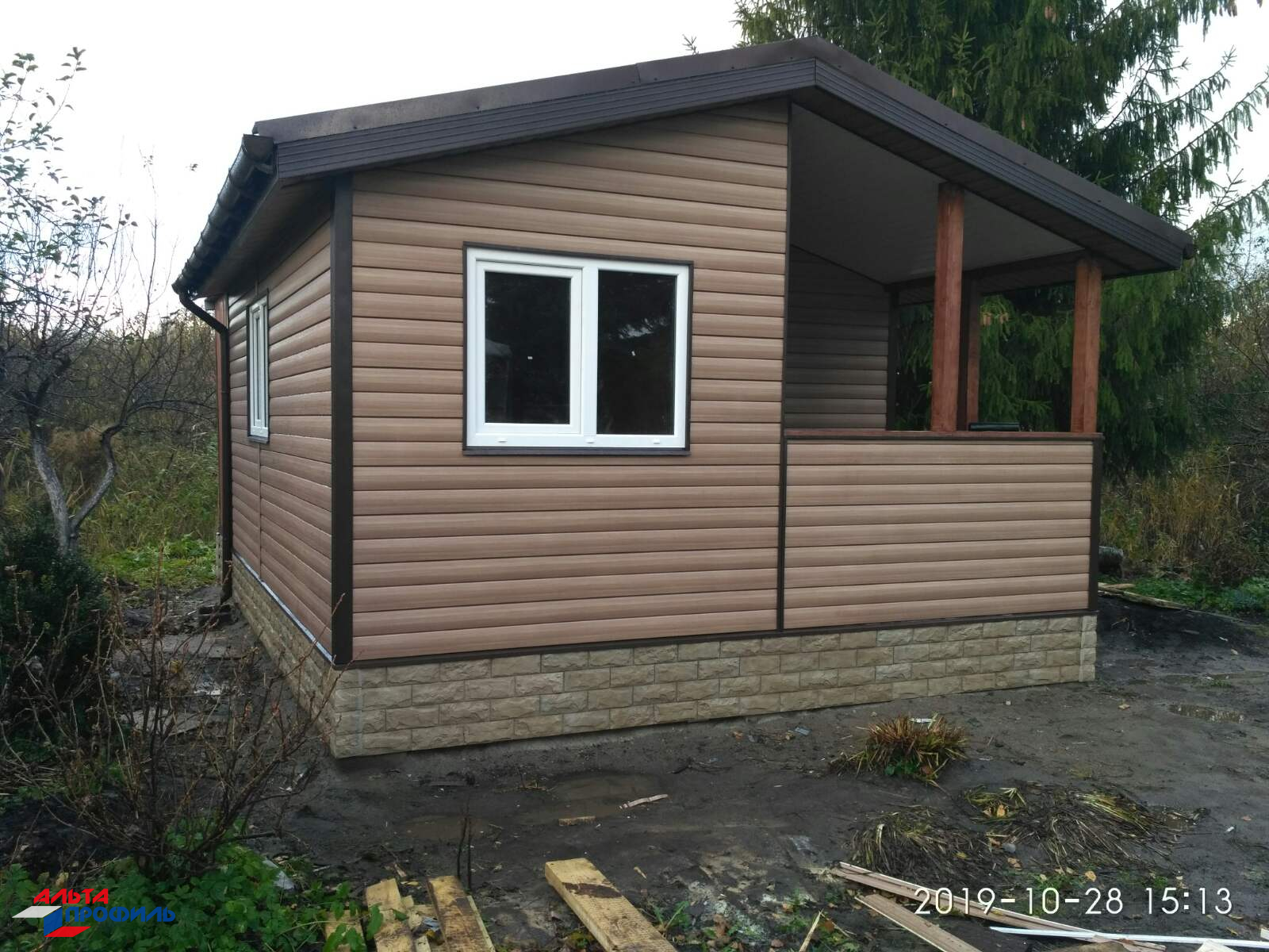 БЛОКХАУС Виниловый сайдинг | Люкс, Орех ВН-03 3000х222мм