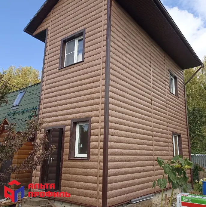 БЛОКХАУС Виниловый сайдинг | Люкс, Орех ВН-03 3000х222мм